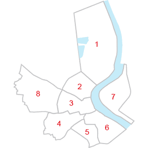 Carte navigable des quartiers de Bordeaux